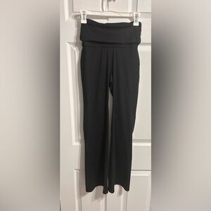 Move Theology black fold over flare leggings